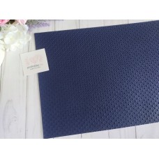 Кожзам текстурный "Плюсики", 22*30 см, цвет темно-синий