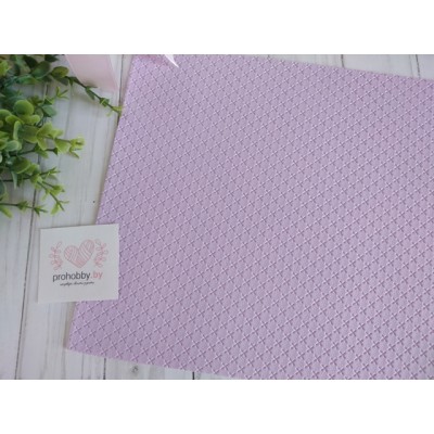 Кожзам текстурный "Плюсики", 22*30 см, цвет светло-сиреневый