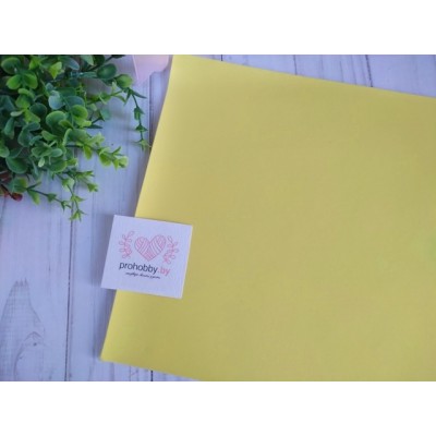 Кожзам, 22*30 см, цвет лимонный