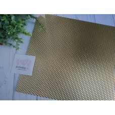 Кожзам текстурный "Ромбики", 22*30 см, цвет золото