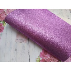 Кожзам с глиттером, 21*30 см, цвет сиреневый