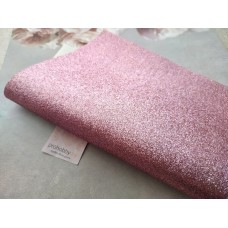 Кожзам с глиттером, 21*30 см, цвет розовый
