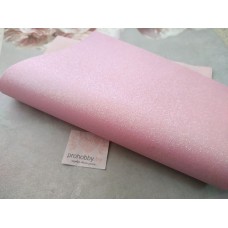 Кожзам с глиттером, 21*30 см, цвет нежно-розовый