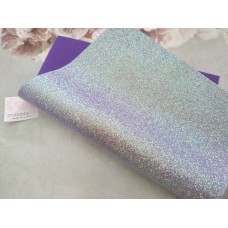 Кожзам с перламутровыми блестками, 22*30 см, цвет сиреневый