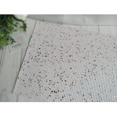 Кожзам текстурный "Брызги", цвет белый/золото