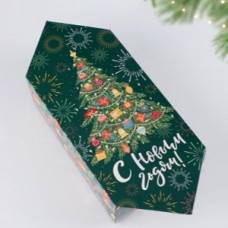 Коробка-конфета подарочная "С Новым годом", 14*22*8 см