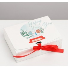 Коробки подарочные новогодние, 16,5*12*5 см, в ассортименте