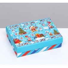Коробки подарочные новогодние, 21*15*5,5 см, в ассортименте