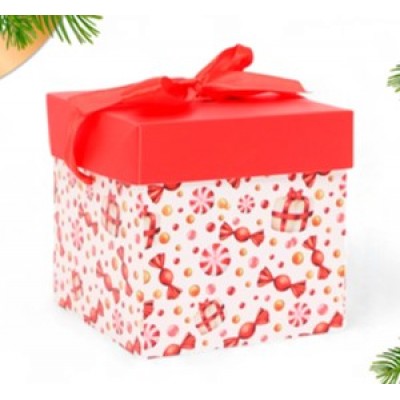 Коробка подарочная "Новогодняя", 10*10*10 см