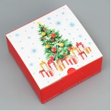 Коробка подарочная новогодняя "Сказочных моментов", 15*15*7 см