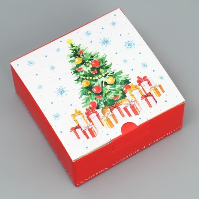 Коробка подарочная новогодняя "Сказочных моментов", 15*15*7 см