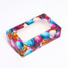 Коробки подарочные с окном, 25*15*7, в ассортименте 