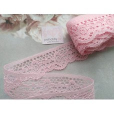 Кружево капроновое, цвет нежно-розовый №12, 38 мм