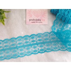 Кружево капроновое, цвет голубой, 45 мм