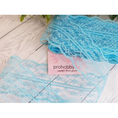 Кружево капроновое, цвет светло-голубой, 45 мм