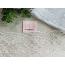 Кружево капроновое, белое, 65 мм
