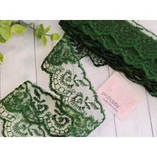 Кружево "Яблочки", 40 мм, синий тёмно-зелёный