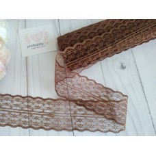 Кружево капроновое, цвет шоколадный №23, 45 мм
