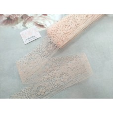 Кружево капроновое, цвет светло-персиковый №11, 37 мм