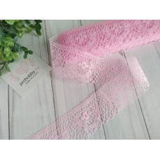 Кружево капроновое, цвет нежно-розовый №5, 37 мм