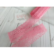 Кружево капроновое, цвет лососево-розовый, 30 мм
