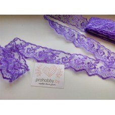 Кружево "Яблочки", 40 мм, сиреневый цвет