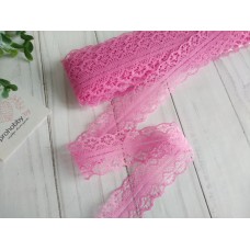 Кружево капроновое, цвет розовый №10, 30 мм