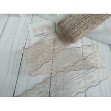Кружево капроновое, цвет бежевый, 45 мм