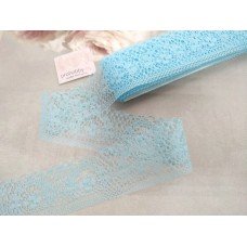 Кружево капроновое, цвет голубой №2, 37 мм