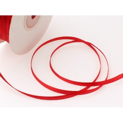 Лента атласная 3 мм, цвет красный №026
