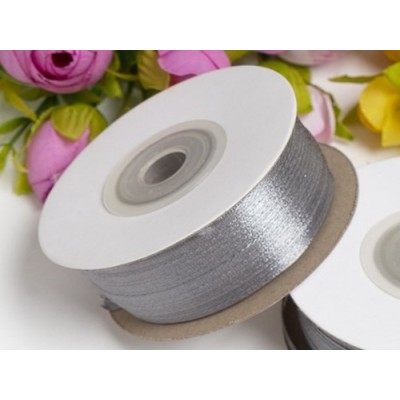 Лента атласная 3 мм, цвет тёмно-серый №180