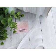 Лента бархатная 10 мм, цвет белый №01