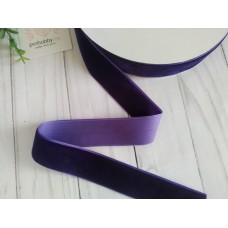Лента бархатная 25 мм, цвет темно-фиолетовый №90