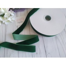 Лента бархатная 25 мм, цвет изумрудный №163