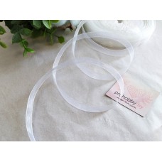 Лента органза 12 мм, цвет белый №1001