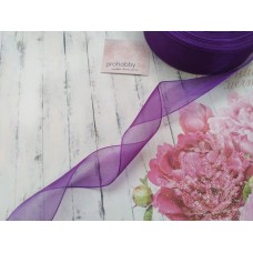 Лента органза 25 мм, цвет темно-фиолетовый №1035