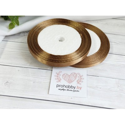 Лента атласная 6 мм, цвет пепельно-коричневый №105