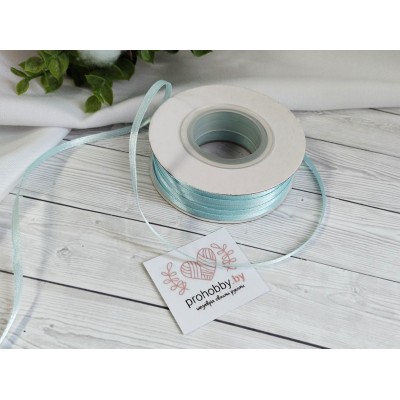 Лента атласная 3 мм, цвет голубой №103