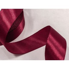 Лента атласная 25 мм, цвет вишнёвый, катушка 23 м