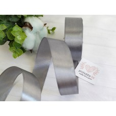 Лента атласная 25 мм, цвет тёмно-серый №180