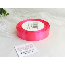 Лента атласная 20 мм, цвет ярко-розовый №014