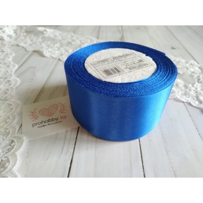 Лента атласная 50 мм, цвет синий