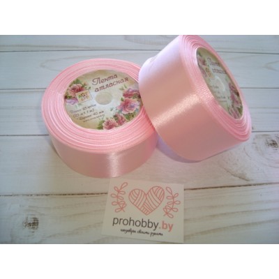 Лента атласная 40 мм, цвет розовый 04