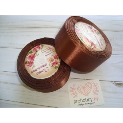 Лента атласная 40 мм, цвет шоколадный №070