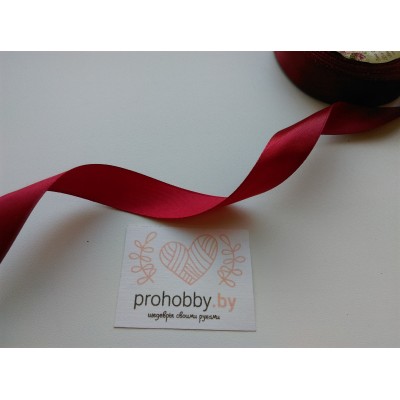 Лента атласная 20 мм, цвет бордовый