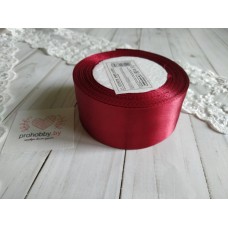 Лента атласная 40 мм, цвет бордовый