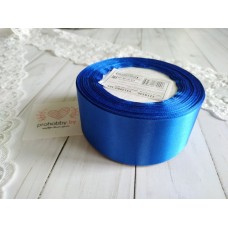 Лента атласная 40 мм, цвет синий 040