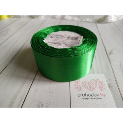 Лента атласная 40 мм, цвет зеленый 019