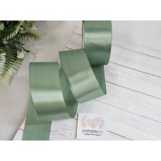 Лента атласная 40 мм, цвет серо-зелёный №065