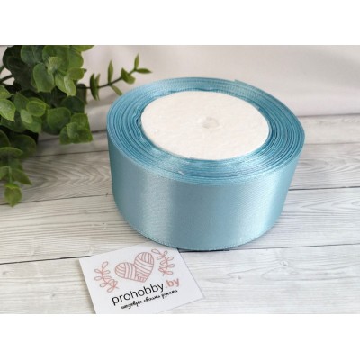 Лента атласная 40 мм, цвет голубой №104